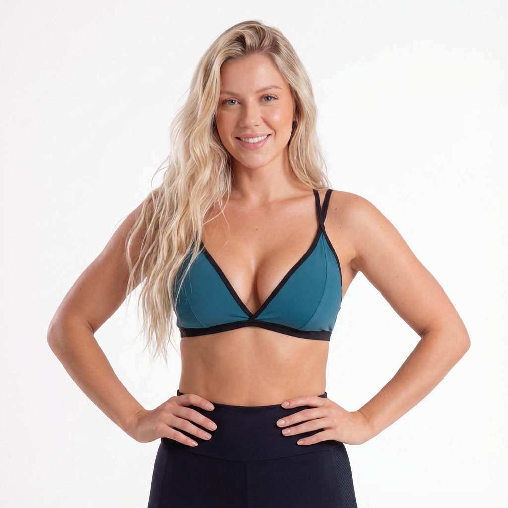Detalhe de acabamento do Top Fitness Intense